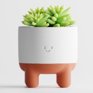 Melo – Der fröhliche Pflanzentopf mit Smiley-Gesicht und sanften Kurven