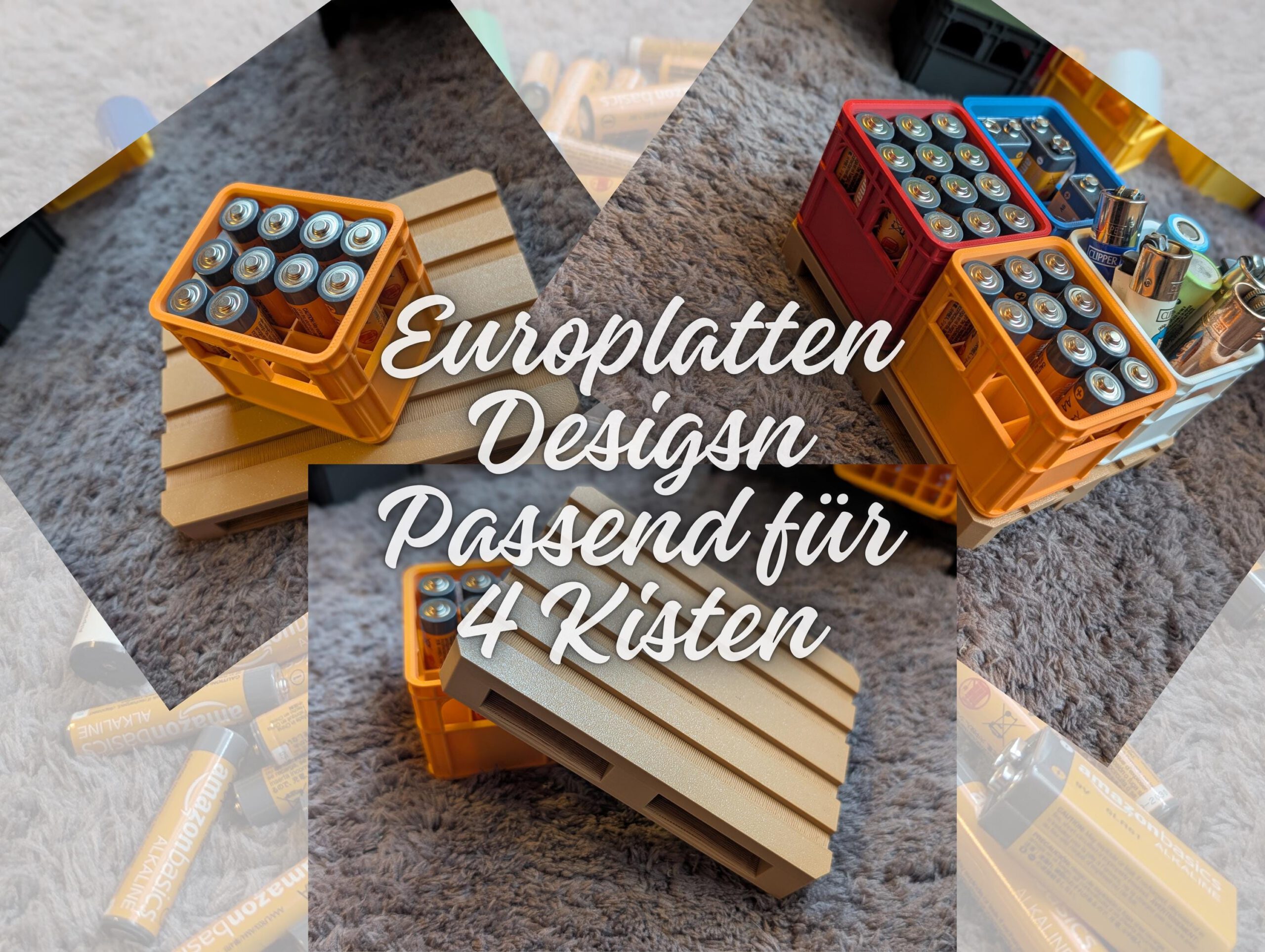 Batterie-Aufbewahrung Bierkasten | Organizer für AA, AAA, 9V, 18650 Batterien | Geschenkidee & Dekoration | 3D-Druck – Bild 9